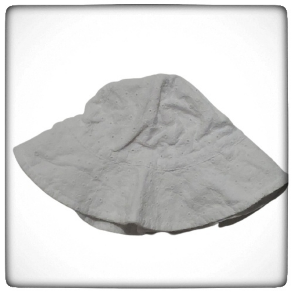 Baby White Crocheted Beach/Pool Sun Hat-12/18M